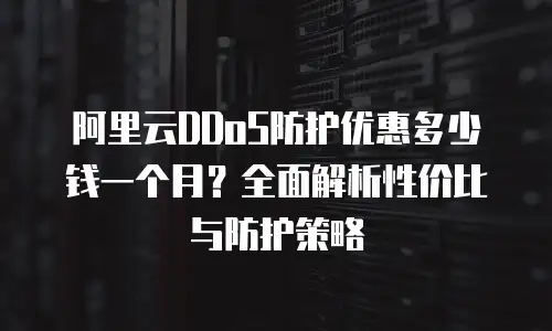 阿里云DDoS防护优惠多少钱一个月？全面解析性价比与防护策略