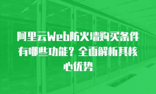 阿里云Web防火墙购买条件有哪些功能？全面解析其核心优势