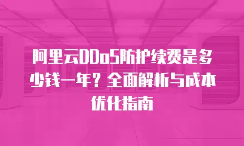 阿里云DDoS防护续费是多少钱一年？全面解析与成本优化指南