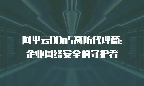 阿里云DDoS高防代理商：企业网络安全的守护者