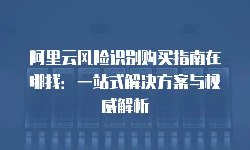 阿里云风险识别购买指南在哪找：一站式解决方案与权威解析