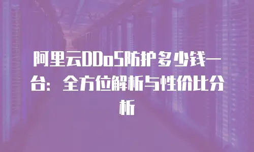 阿里云DDoS防护多少钱一台：全方位解析与性价比分析