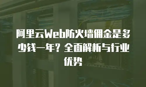 阿里云Web防火墙佣金是多少钱一年？全面解析与行业优势