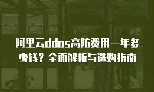 阿里云ddos高防费用一年多少钱？全面解析与选购指南