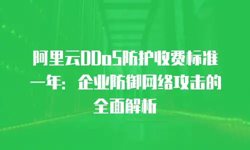 阿里云DDoS防护收费标准一年：企业防御网络攻击的全面解析