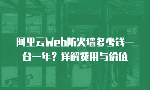阿里云Web防火墙多少钱一台一年？详解费用与价值