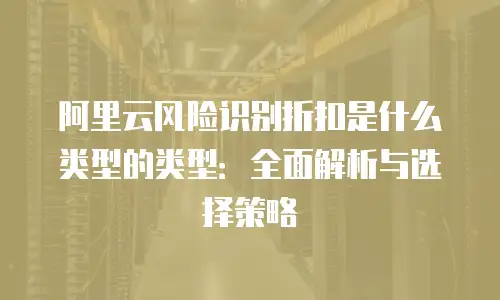 阿里云风险识别折扣是什么类型的类型：全面解析与选择策略