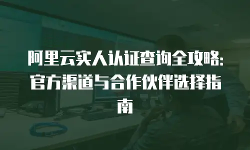 阿里云实人认证查询全攻略：官方渠道与合作伙伴选择指南