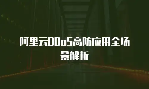 阿里云DDoS高防应用全场景解析