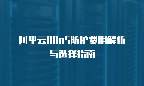 阿里云DDoS防护费用解析与选择指南