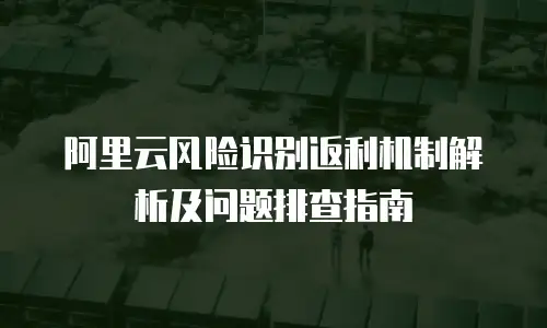 阿里云风险识别返利机制解析及问题排查指南