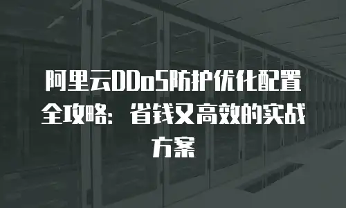 阿里云DDoS防护优化配置全攻略：省钱又高效的实战方案