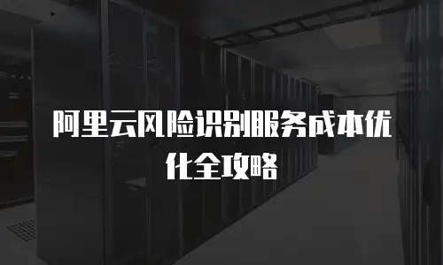 阿里云风险识别服务成本优化全攻略