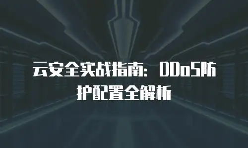 云安全实战指南：DDoS防护配置全解析