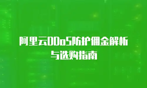 阿里云DDoS防护佣金解析与选购指南