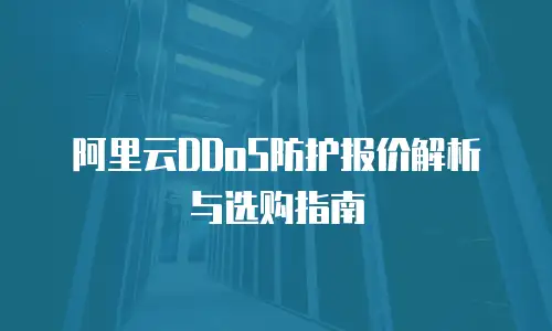 阿里云DDoS防护报价解析与选购指南