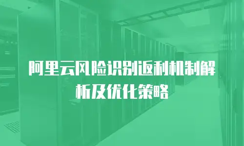 阿里云风险识别返利机制解析及优化策略