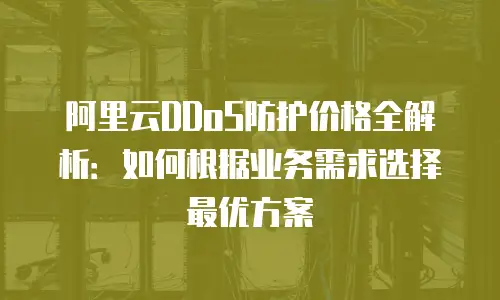 阿里云DDoS防护价格全解析：如何根据业务需求选择最优方案