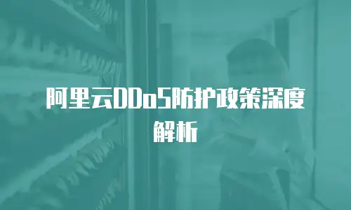 阿里云DDoS防护政策深度解析