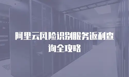 阿里云风险识别服务返利查询全攻略