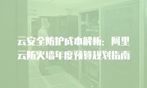 云安全防护成本解析：阿里云防火墙年度预算规划指南