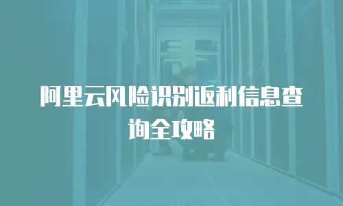 阿里云风险识别返利信息查询全攻略