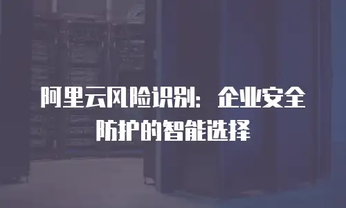 阿里云风险识别：企业安全防护的智能选择