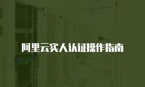 阿里云实人认证操作指南