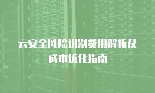 云安全风险识别费用解析及成本优化指南