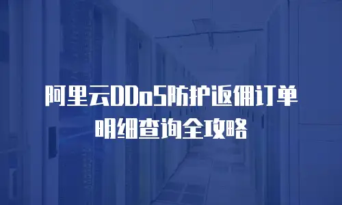 阿里云DDoS防护返佣订单明细查询全攻略