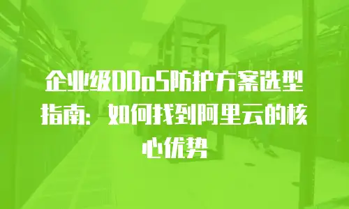企业级DDoS防护方案选型指南：如何找到阿里云的核心优势