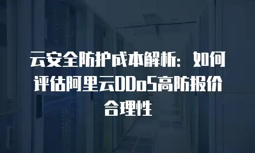 云安全防护成本解析：如何评估阿里云DDoS高防报价合理性