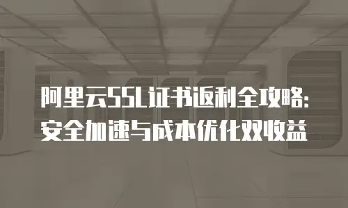 阿里云SSL证书返利全攻略：安全加速与成本优化双收益