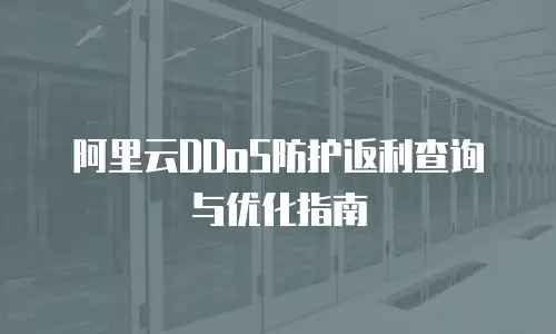 阿里云DDoS防护返利查询与优化指南