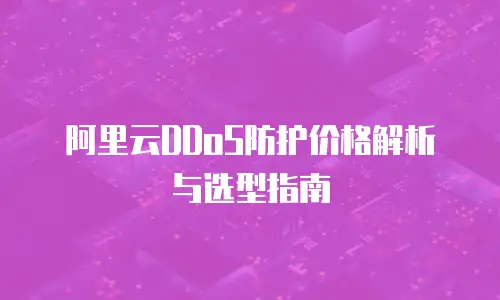 阿里云DDoS防护价格解析与选型指南