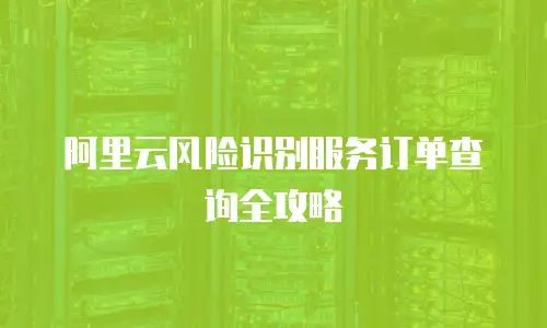 阿里云风险识别服务订单查询全攻略