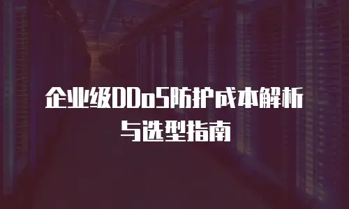 企业级DDoS防护成本解析与选型指南