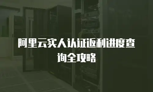 阿里云实人认证返利进度查询全攻略