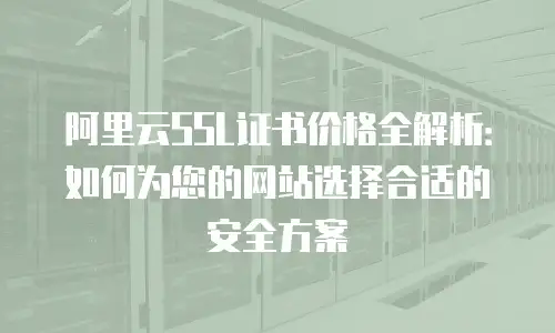 阿里云SSL证书价格全解析：如何为您的网站选择合适的安全方案