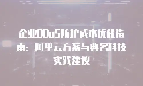 企业DDoS防护成本优化指南：阿里云方案与典名科技实践建议