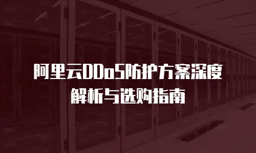 阿里云DDoS防护方案深度解析与选购指南
