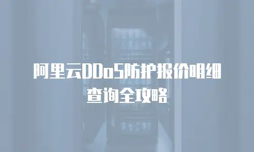 阿里云DDoS防护报价明细查询全攻略