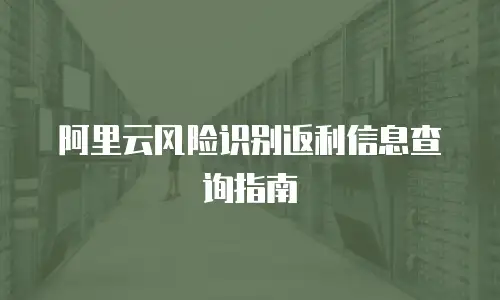 阿里云风险识别返利信息查询指南
