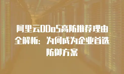 阿里云DDoS高防推荐理由全解析：为何成为企业首选防御方案
