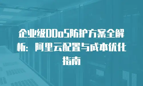 企业级DDoS防护方案全解析：阿里云配置与成本优化指南