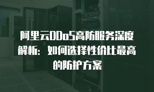 阿里云DDoS高防服务深度解析：如何选择性价比最高的防护方案