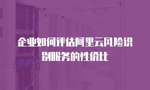 企业如何评估阿里云风险识别服务的性价比