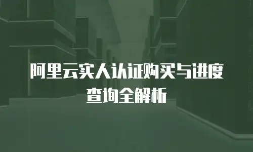 阿里云实人认证购买与进度查询全解析