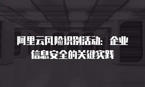 阿里云风险识别活动：企业信息安全的关键实践