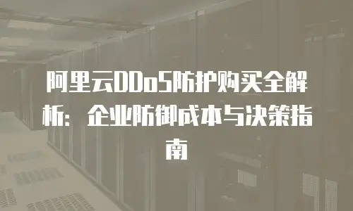 阿里云DDoS防护购买全解析：企业防御成本与决策指南